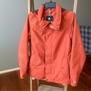 Burton ThermoLite Orange Zip-Up Jacket Size XS